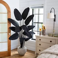 6ft. Artificial Halloween Black Travelers Palm Tree