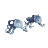 Dark Blue Octopus Sculpture Set