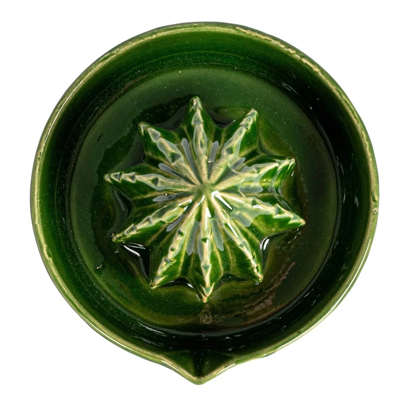 Hello Honey® 4" Green Cactus-Shaped Stoneware Juicer