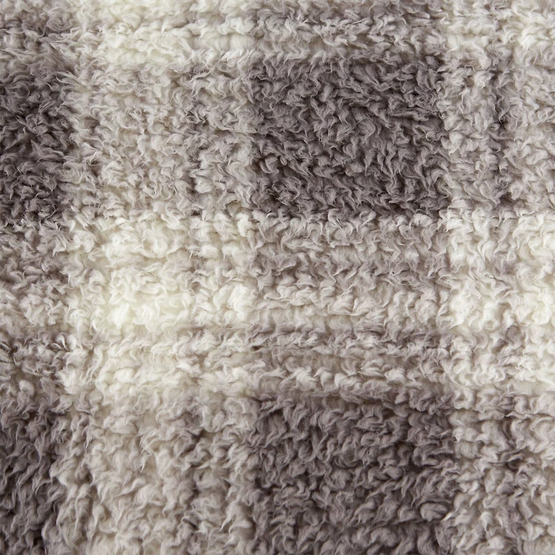 DII® Gray Farmhouse Plush Plaid Throw