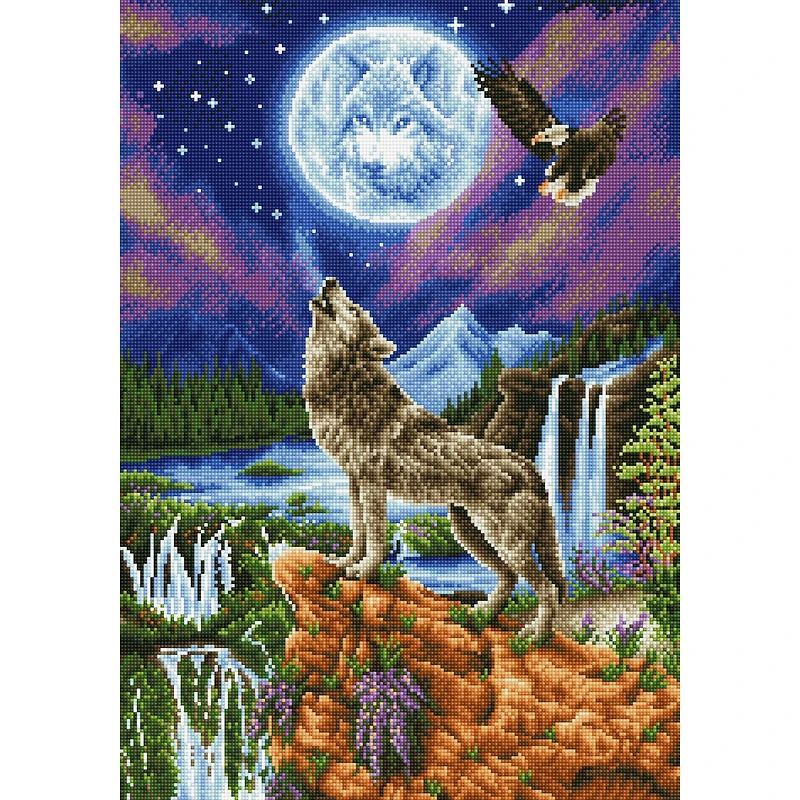 Diamond Dotz® Advanced Mystic Wolf Diamond Painting Kit