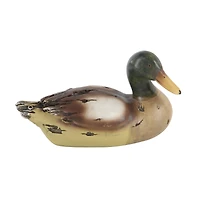 Beige Rustic Polystone Duck Sculpture Set