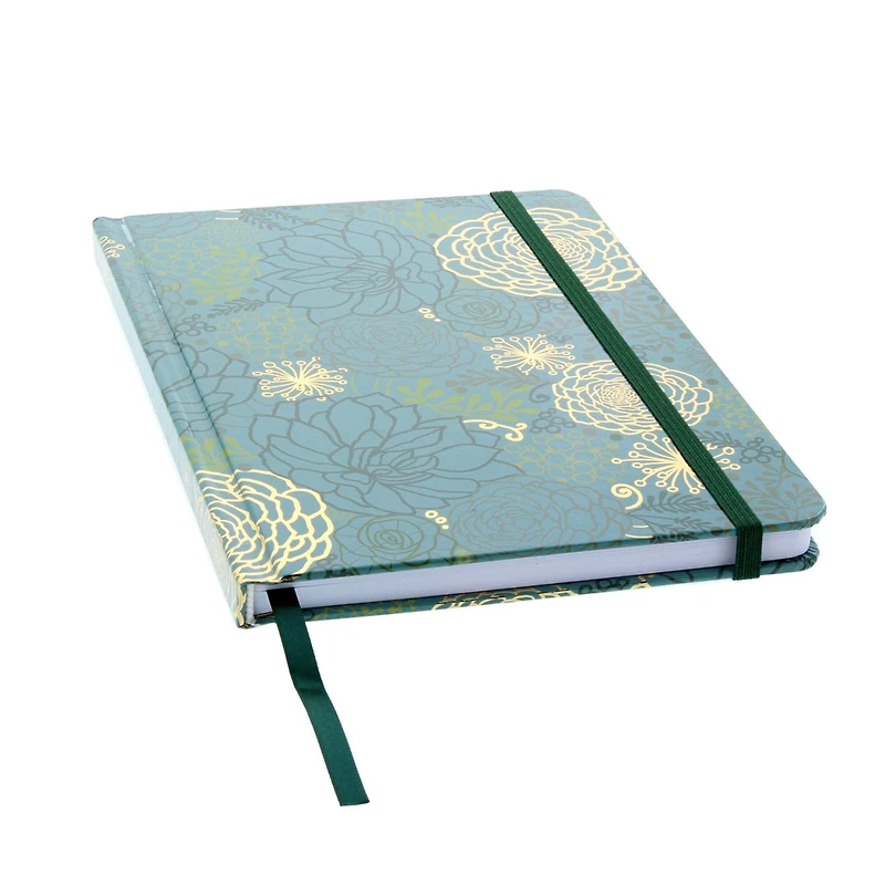 Art Alternatives Floral Outline Blue Fashion Dotted Grid Journal, 6" x 8"