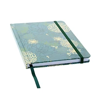 Art Alternatives Floral Outline Blue Fashion Dotted Grid Journal, 6" x 8"