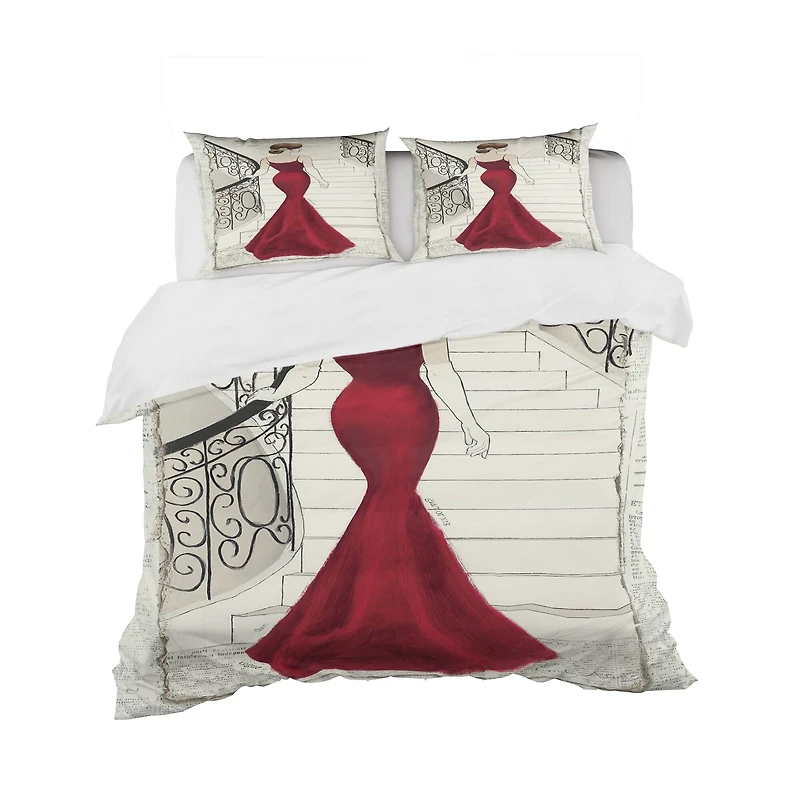 Designart 'Elegance Glam Paris Diva III' Glam Bedding Set