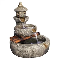 Design Toscano 25.5" Tranquil Springs Pagoda Garden Fountain
