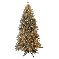 7.5ft. Pre-Lit Blue Spruce Artificial Christmas Tree, Clear Lights