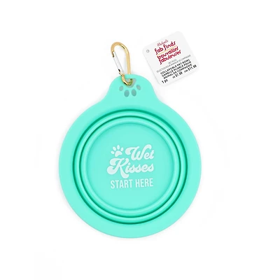 Teal Collapsible Pet Bowl by Fab Finds