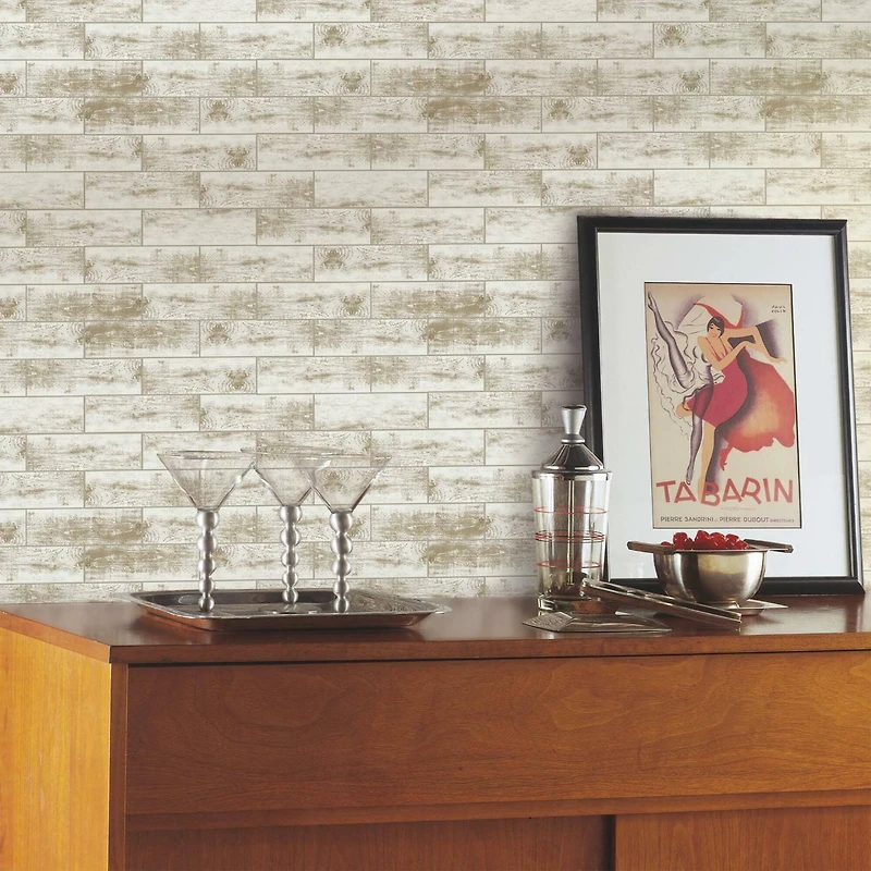 RoomMates StickTILE™ Wood Subway Peel & Stick Tiles