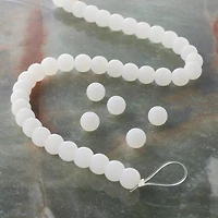 Opaque White Glass Round Beads, 8mm by Bead Landing™