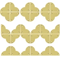 Dritz® Home Small Brass Smooth Quatrefoil Corners, 3 Pack