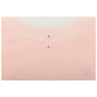 JAM Paper Two-Tone Light Pink Button & String Tie 9.75" x 13" Booklet Envelope, 12ct.