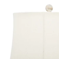 28" White Polystone French Country Table Lamps, 2ct.