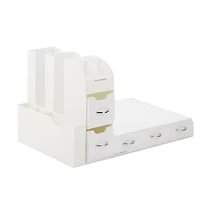 Mind Reader White 2-Piece Single Serve Coffee Pod Drawer and Condiment Organizer Caddy Station