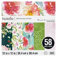 Florals Paper Pad by Recollections™, 12" x 12"
