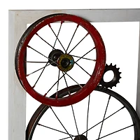 49" White Metal & Wood Rustic Wall Décor