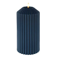 8" Ribbed Wax LED Pillar Candle by Ashland