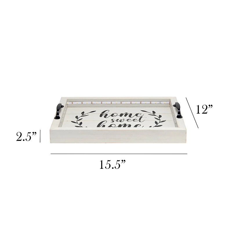 Elegant Designs 15.5" LED Serving Tray
