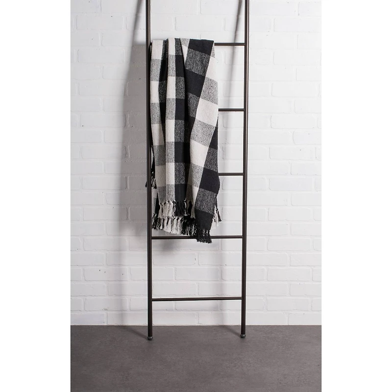 DII® Black & White Buffalo Check Throw
