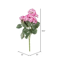 Artificial Light Pink Geranium Bush