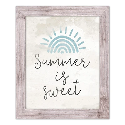 Summer is Sweet Western White Framed Print
