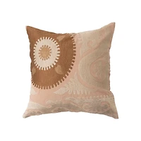 Hello Honey® Cotton Embroidered Suzani Pillow With Chambray Back