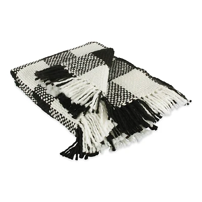 DII® Black & White Check Acrylic Woven Throw