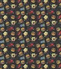 Nickelodeon SpongeBob & Plankton Patties Cotton Fabric