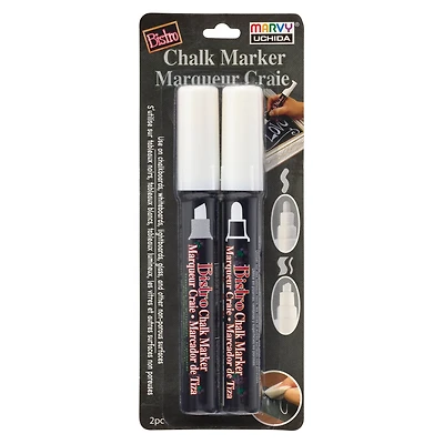 12 Packs: 2 ct. (24 total) Marvy® Uchida White Bistro Chalk Marker Set
