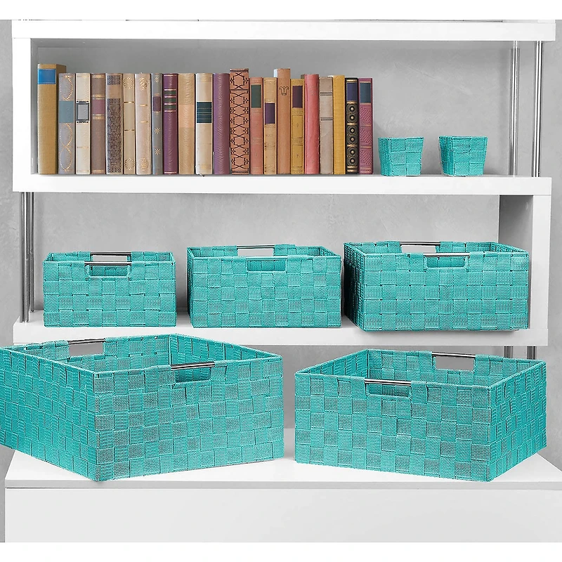 Sorbus 7-Piece Stackable Tote Basket Set with Handles