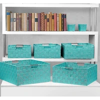 Sorbus 7-Piece Stackable Tote Basket Set with Handles