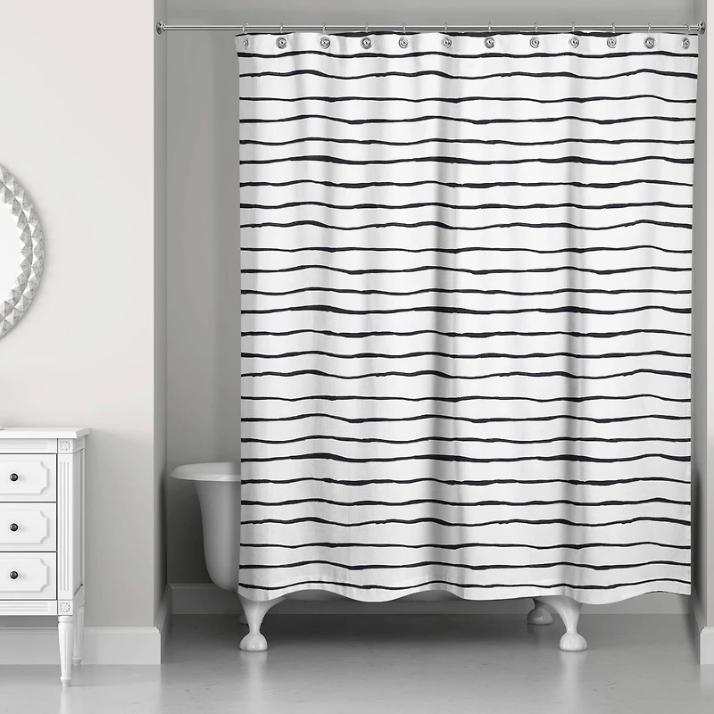 Painted Stripes 71" x 74" Shower Curtain