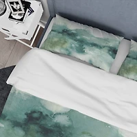 Designart 'Lost into the Blue' Geometric Bedding Set