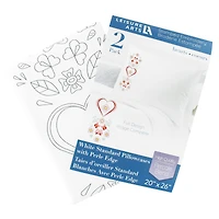 Leisure Arts® Hearts Pillowcase Stamped Embroidery Kit