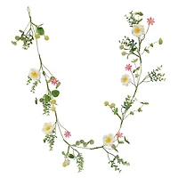 5ft. White & Pink Blossom Coiled Garland by Ashland®