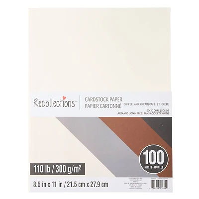 Coffee & Cream 8.5" x 11" Cardstock Paper by Recollections™, 100 Sheets
