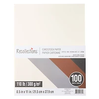 Coffee & Cream 8.5" x 11" Cardstock Paper by Recollections™, 100 Sheets
