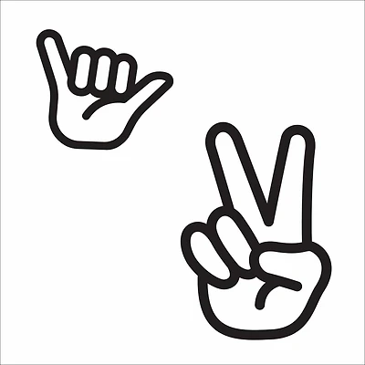RoomMates Peace Hand Dry Erase Peel & Stick Giant Decals