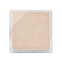 Wexel Art 2" Depth Clear UV Grade Acrylic Shadowbox with Beige Linen Stretched Canvas