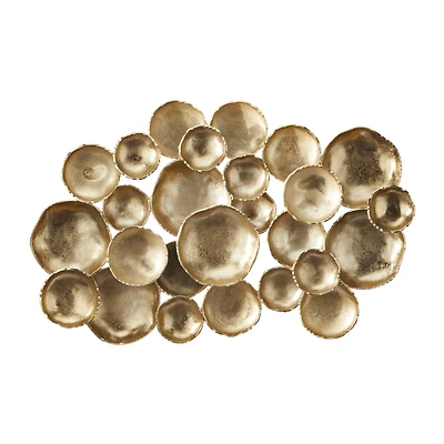 Gold Aluminum Modern Wall Decor, 43" x 4" x 29"