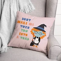 Witch Girl Spell Throw Pillow
