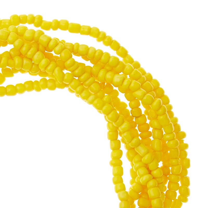 Yellow Glass Rondelle Seed Beads, 6/0 by Bead Landing™