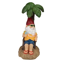 12.25" Tropical Gnome Outdoor Garden Statue
