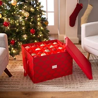 Simplify Red 60ct. Ornament Storage Box