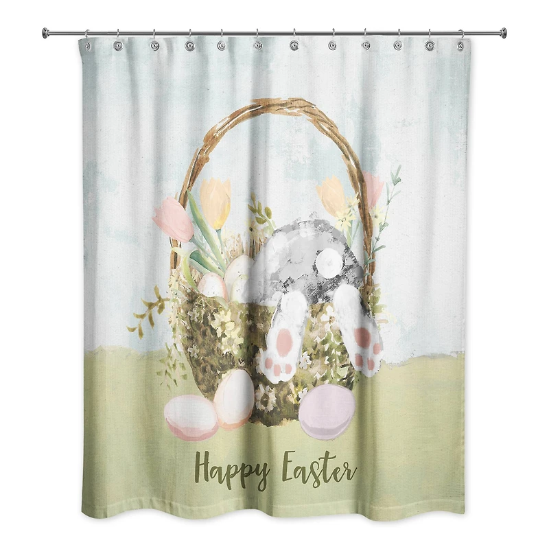 Easter Basket Bunny Butt 71" x 74" Shower Curtain