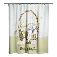 Easter Basket Bunny Butt 71" x 74" Shower Curtain