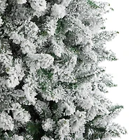9ft. Unlit Slim Flocked Montreal Fir Artificial Christmas Tree