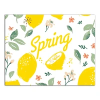 Spring Lemon Pattern 11" x 14" Canvas Wall Art