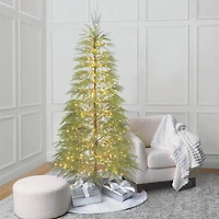 7ft. Pre-Lit Alpine Artificial Christmas Tree, Warm White LED Lights by Ashland®