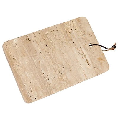 Hello Honey® 12" Travertine Cutting Board with Leather Tie